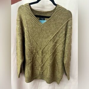 Cozy brown V-Neck Knit Sweater